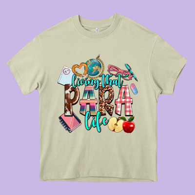 Living That  Para  Life Heavy Core Tee Designed By Adodesignshop