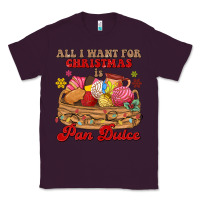 Plum all i want for christmas is pan dulce Classic Tee - MaliasSmallBusiness