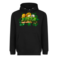 Black St. Patrick's Day Baseball Heavyweight Hoodie - HowdyJamesFarm