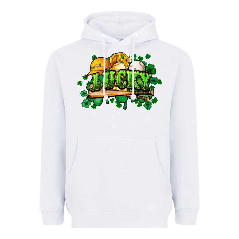 St. Patrick's Day Baseball Heavyweight Hoodie by HowdyJamesFarm | Teevron
