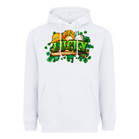 White St. Patrick's Day Baseball Heavyweight Hoodie - HowdyJamesFarm