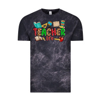 Cloud Black teacher life Vintage Tee - MaliasSmallBusiness