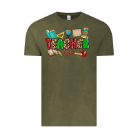 Vintage Olive teacher life Vintage Tee - MaliasSmallBusiness