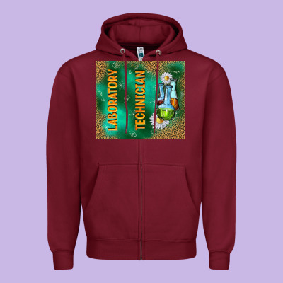 Laboratory Technician Zipper Hoodie Designed By Tumblerdesignbyshophia