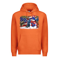 Carrot Patriotic snowman background 4th of july Premium Hoodie - HowdyJamesFarm