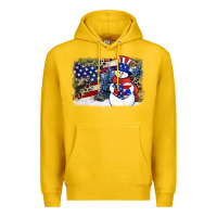 Lemon Patriotic snowman background 4th of july Premium Hoodie - HowdyJamesFarm