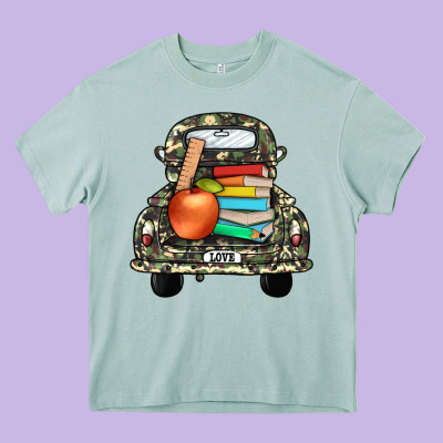 Farm Truck,back To School Heavy Core Tee Designed By Jahusdesignshop
