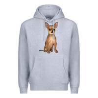 Heather Grey chihuahua Premium Hoodie - JahusDesignShop