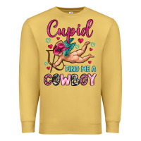Antique Gold cupid find me a cowboy Premium Sweatshirt - OliviaCreatesArt