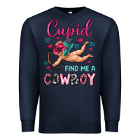 Navy cupid find me a cowboy Premium Sweatshirt - OliviaCreatesArt