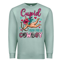 Seafoam cupid find me a cowboy Premium Sweatshirt - OliviaCreatesArt