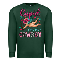 Sports Green cupid find me a cowboy Premium Sweatshirt - OliviaCreatesArt