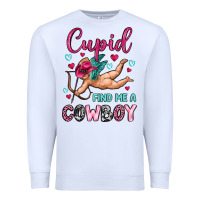 White cupid find me a cowboy Premium Sweatshirt - OliviaCreatesArt