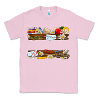 Bubblegum Pink floral teacher custom name Classic Tee - NancyCooperArtShop