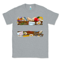 Heather Grey floral teacher custom name Classic Tee - NancyCooperArtShop