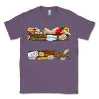 Lavender floral teacher custom name Classic Tee - NancyCooperArtShop