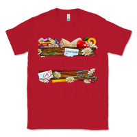 Red floral teacher custom name Classic Tee - NancyCooperArtShop