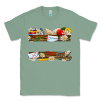 Sage floral teacher custom name Classic Tee - NancyCooperArtShop