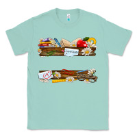 Seafoam floral teacher custom name Classic Tee - NancyCooperArtShop