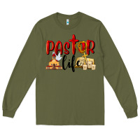 Army Green Pastor Life Long Sleeve Tee - LillyAllenDesigns