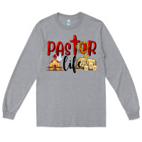 Heather Grey Pastor Life Long Sleeve Tee - LillyAllenDesigns