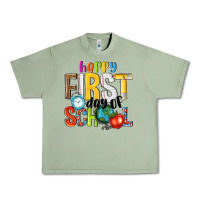 Oil Green happy first day of school Urban Heavy Tee - NancyCooperArtShop