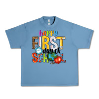 Pebble Blue happy first day of school Urban Heavy Tee - NancyCooperArtShop