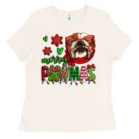 Bone merry pawmas christmas bulldog Ladies Tee - Jasminsmagicworld