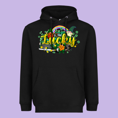 Lucky Gnomes Truck St. Patrick's Heavyweight Hoodie Designed By Howdyjamesfarm