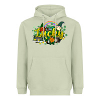 Matcha lucky gnomes truck St. Patrick's Heavyweight Hoodie - HowdyJamesFarm