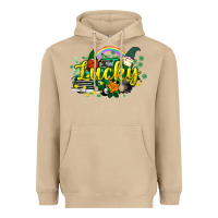 Mushroom lucky gnomes truck St. Patrick's Heavyweight Hoodie - HowdyJamesFarm