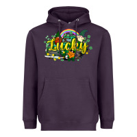 Plum lucky gnomes truck St. Patrick's Heavyweight Hoodie - HowdyJamesFarm