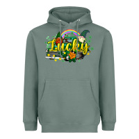Sage lucky gnomes truck St. Patrick's Heavyweight Hoodie - HowdyJamesFarm