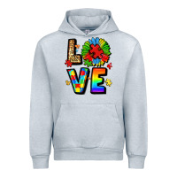 Heather Grey autism love Urban Hoodie - LillyAllenDesigns