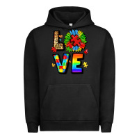 Pigment Black autism love Urban Hoodie - LillyAllenDesigns