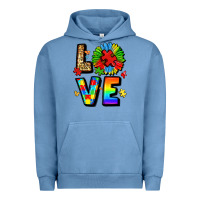 Pigment Pebble Blue autism love Urban Hoodie - LillyAllenDesigns