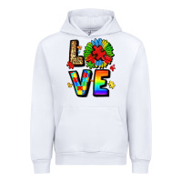 White autism love Urban Hoodie - LillyAllenDesigns
