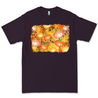 Plum fall pumpkin background Premium Tee - AdoDesignShop