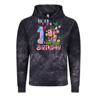 Cloud Black my 1 st birthday with little cute cow Vintage Hoodie - NancyCooperArtShop