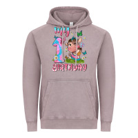 Vintage Zinc my 1 st birthday with little cute cow Vintage Hoodie - NancyCooperArtShop