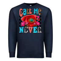 Navy call me never olivia Premium Sweatshirt - OliviaCreatesArt