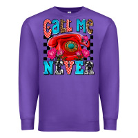 Purple call me never olivia Premium Sweatshirt - OliviaCreatesArt