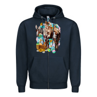 Navy Happy Easter Day Rodeo Zipper Hoodie - HowdyJamesFarm