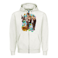 Oatmeal Heather Happy Easter Day Rodeo Zipper Hoodie - HowdyJamesFarm
