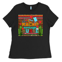 Black nacho average nurse with roses Ladies Tee - AdoDesignShop