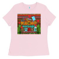 Bubblegum Pink nacho average nurse with roses Ladies Tee - AdoDesignShop