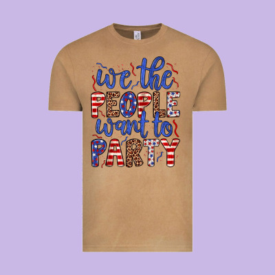 We The People Want To Party Vintage Tee Designed By Jahusdesignshop