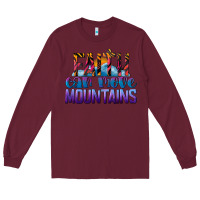 Burgundy Faith Can Move Mountains Long Sleeve Tee - LillyAllenDesigns