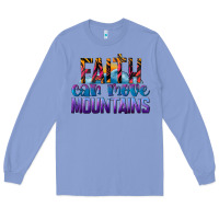 Colony Blue Faith Can Move Mountains Long Sleeve Tee - LillyAllenDesigns