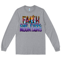 Heather Grey Faith Can Move Mountains Long Sleeve Tee - LillyAllenDesigns